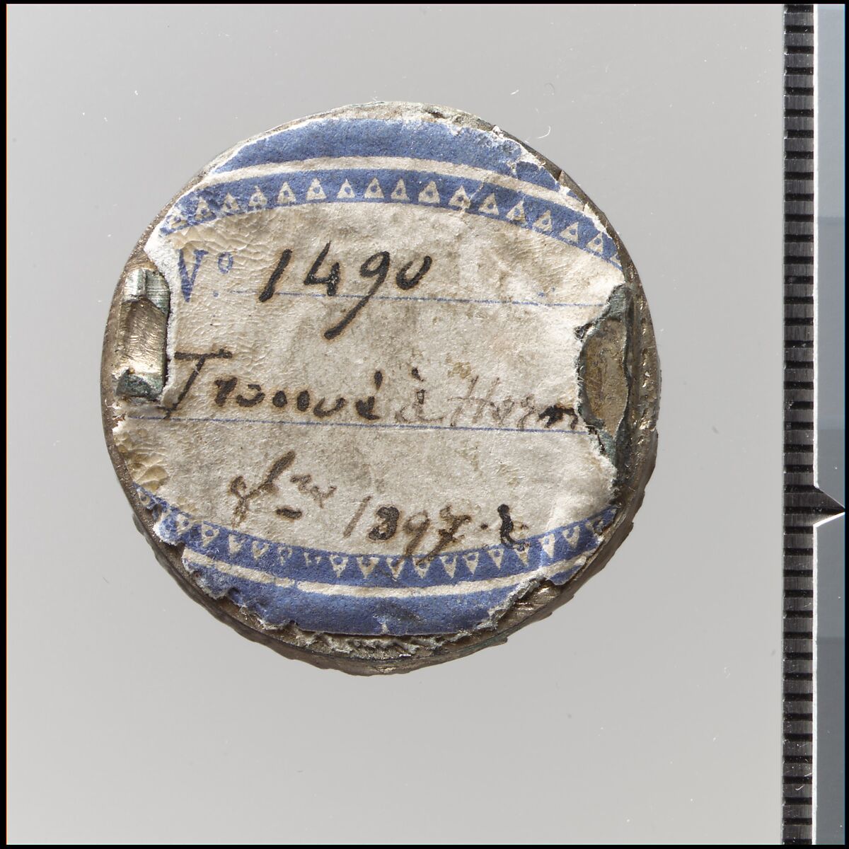 Disk Brooch, Gold sheet, beaded wire; granulation, clear glass inlaid with red glazing on the underside; gold sheet attached to a copper alloy back with silver rivets; no spring/pin or attachment posts extant., Frankish