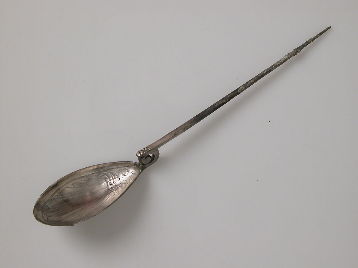 Silver Spoon, Silvered Copper alloy, Late Roman 