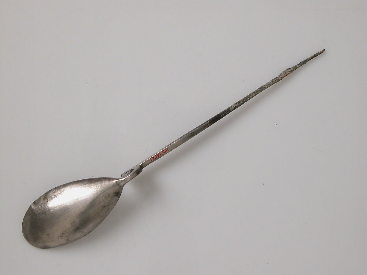 Silver Spoon, Silvered Copper alloy, Late Roman