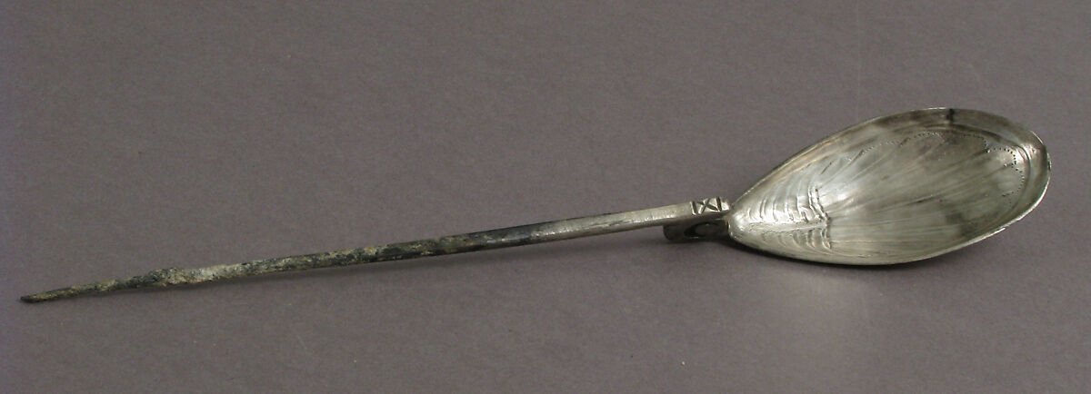Silver Spoon, Silvered Copper alloy, Late Roman