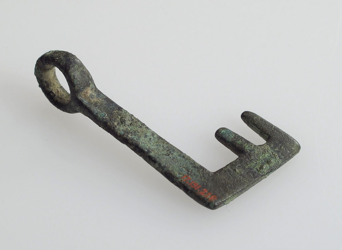 L-Shaped Key, Copper alloy, Late Roman