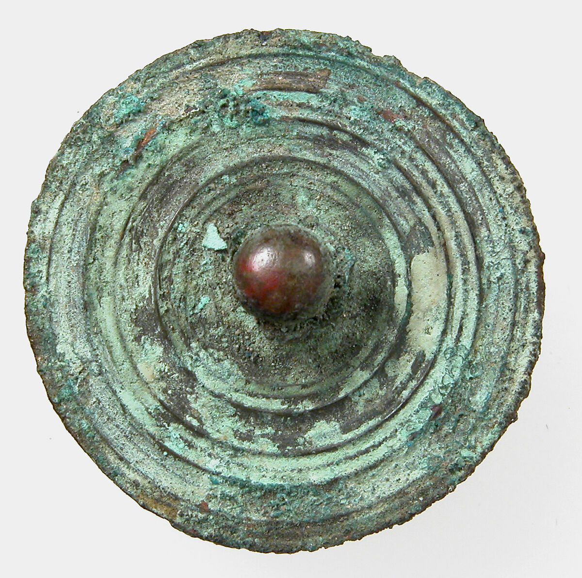 Disk Brooch, Copper alloy, Roman 