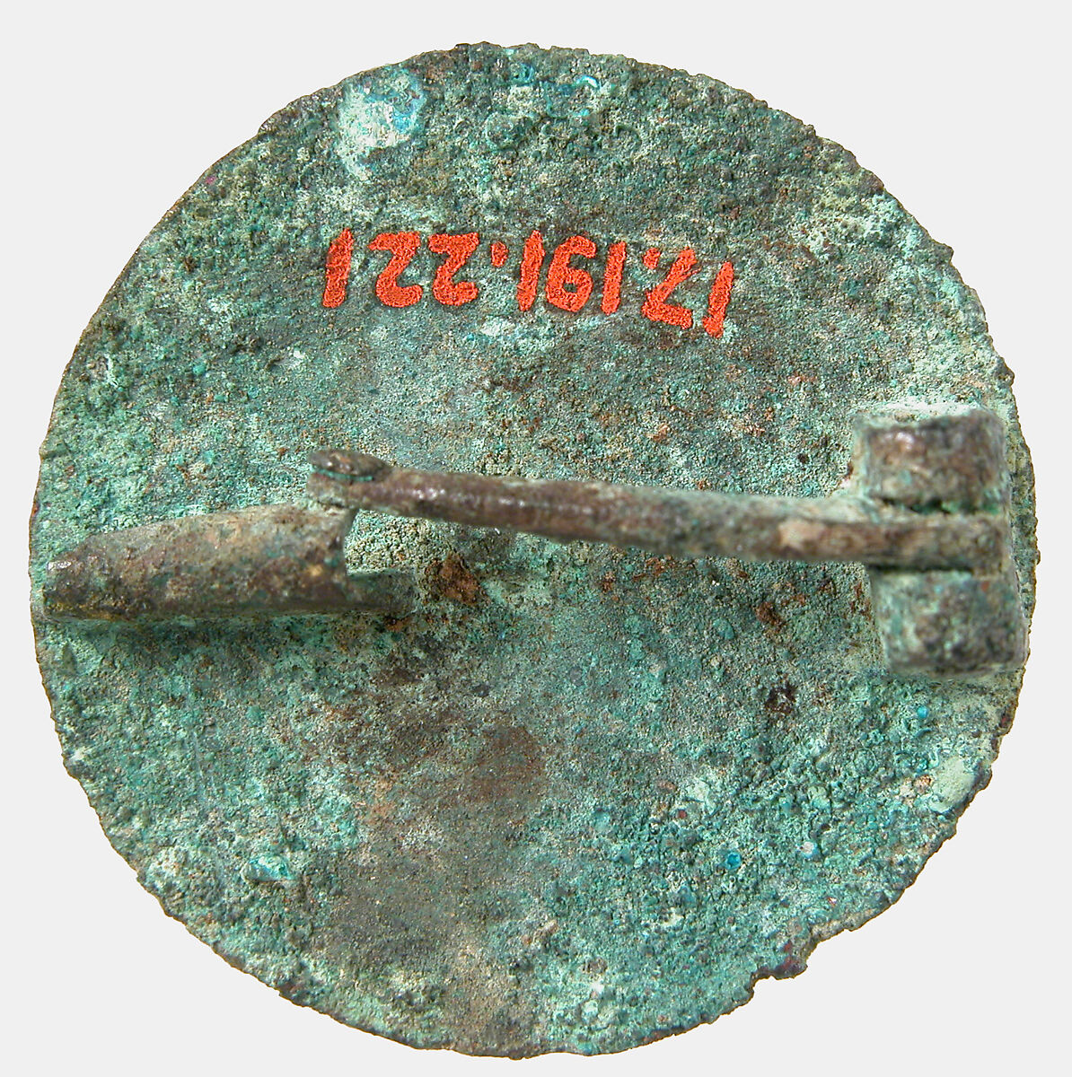 Disk Brooch, Copper alloy, Roman