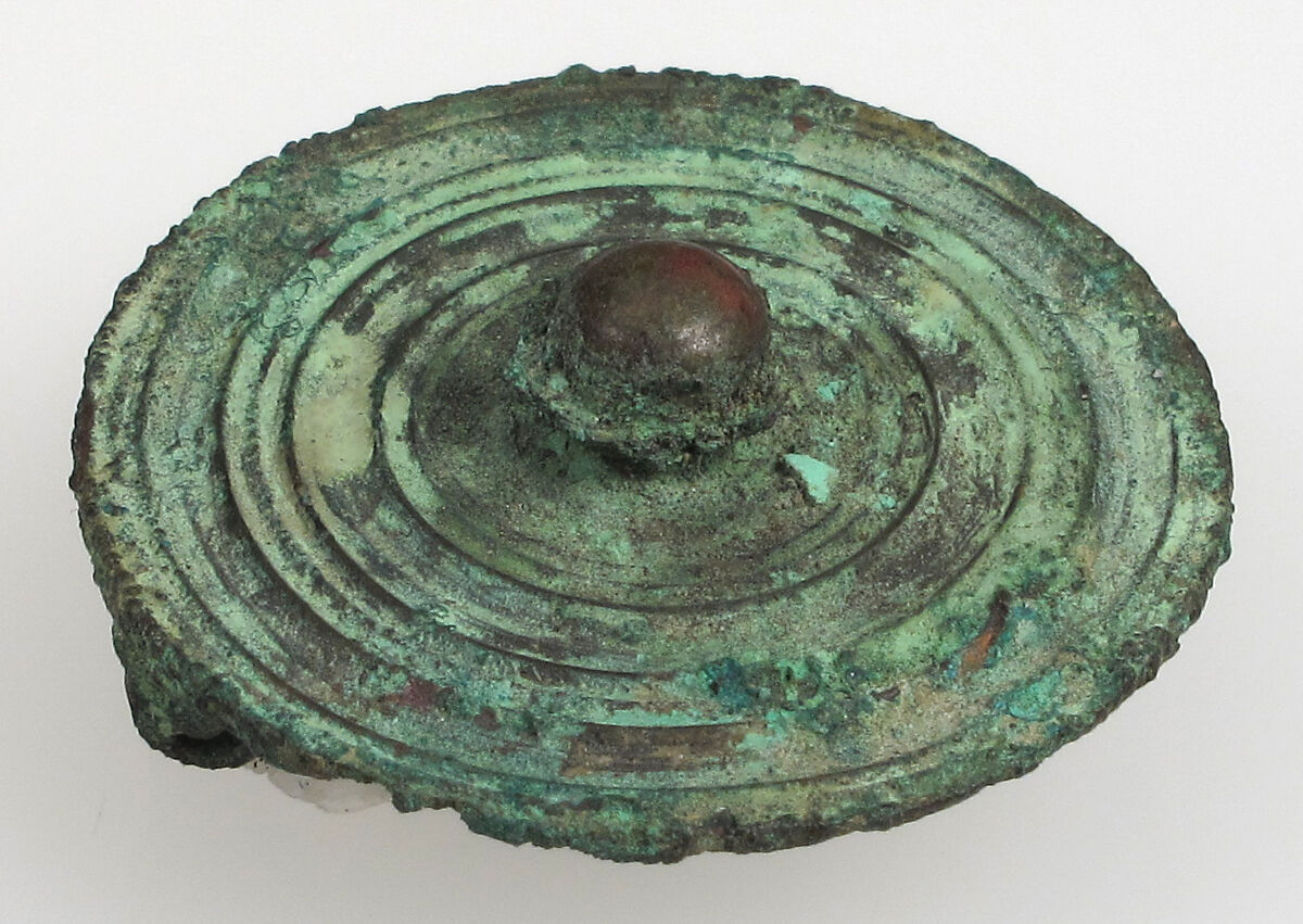 Disk Brooch, Copper alloy, Roman