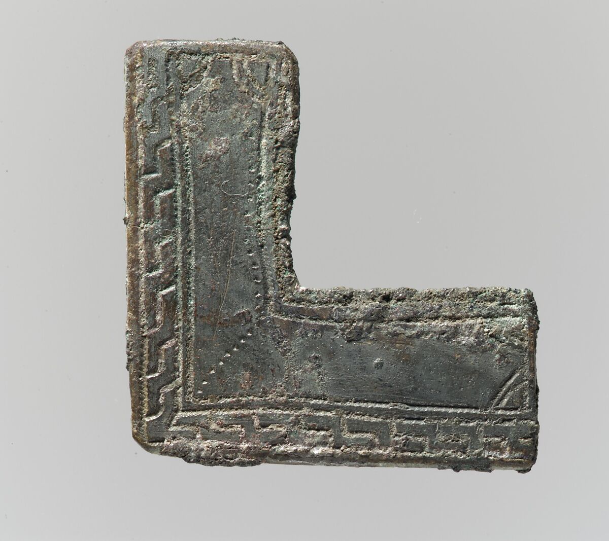 Flat Ornament, Copper alloy, "tinned" surface, Frankish 
