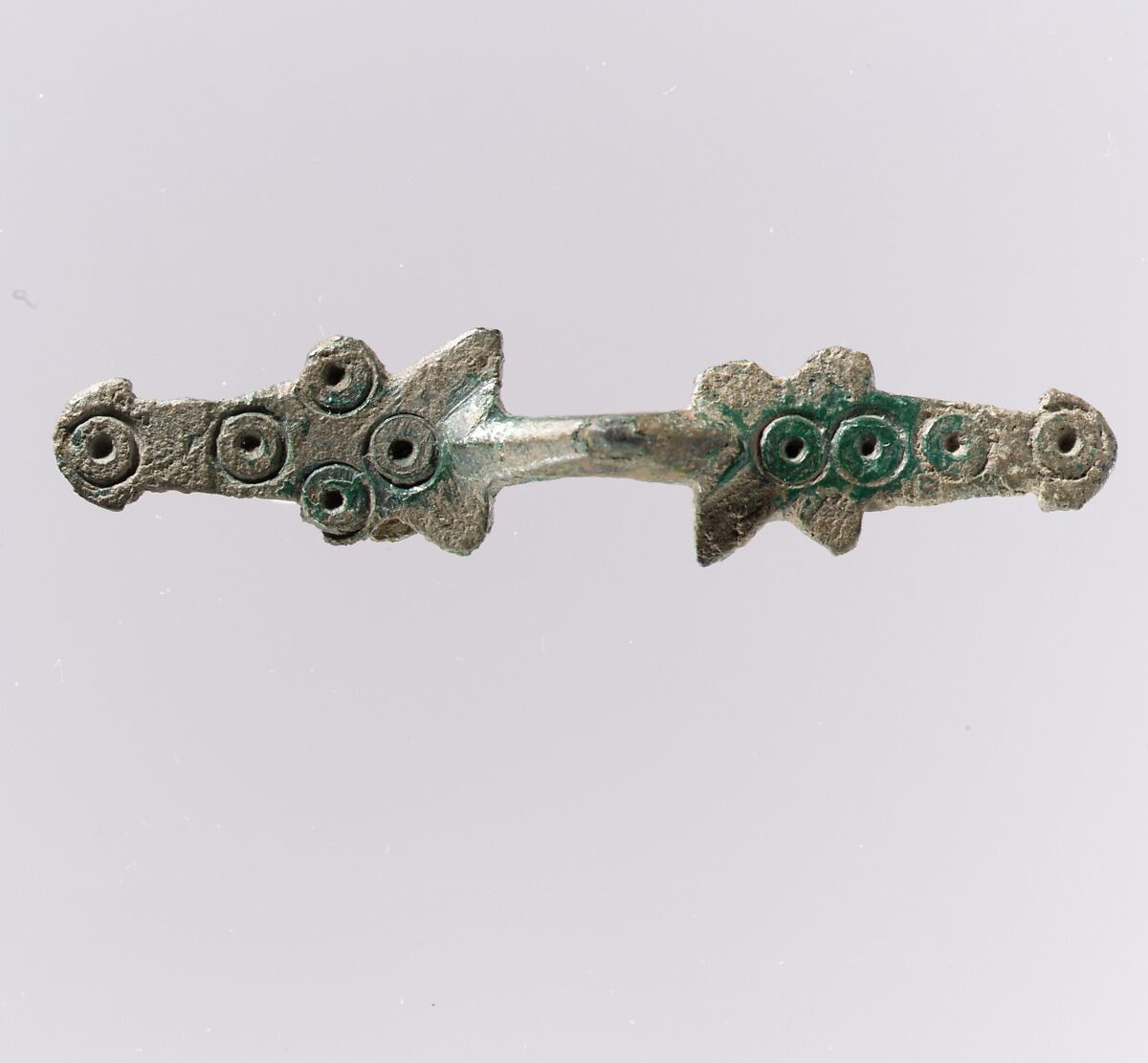 Equal-Arm Brooch, Copper alloy, Frankish 