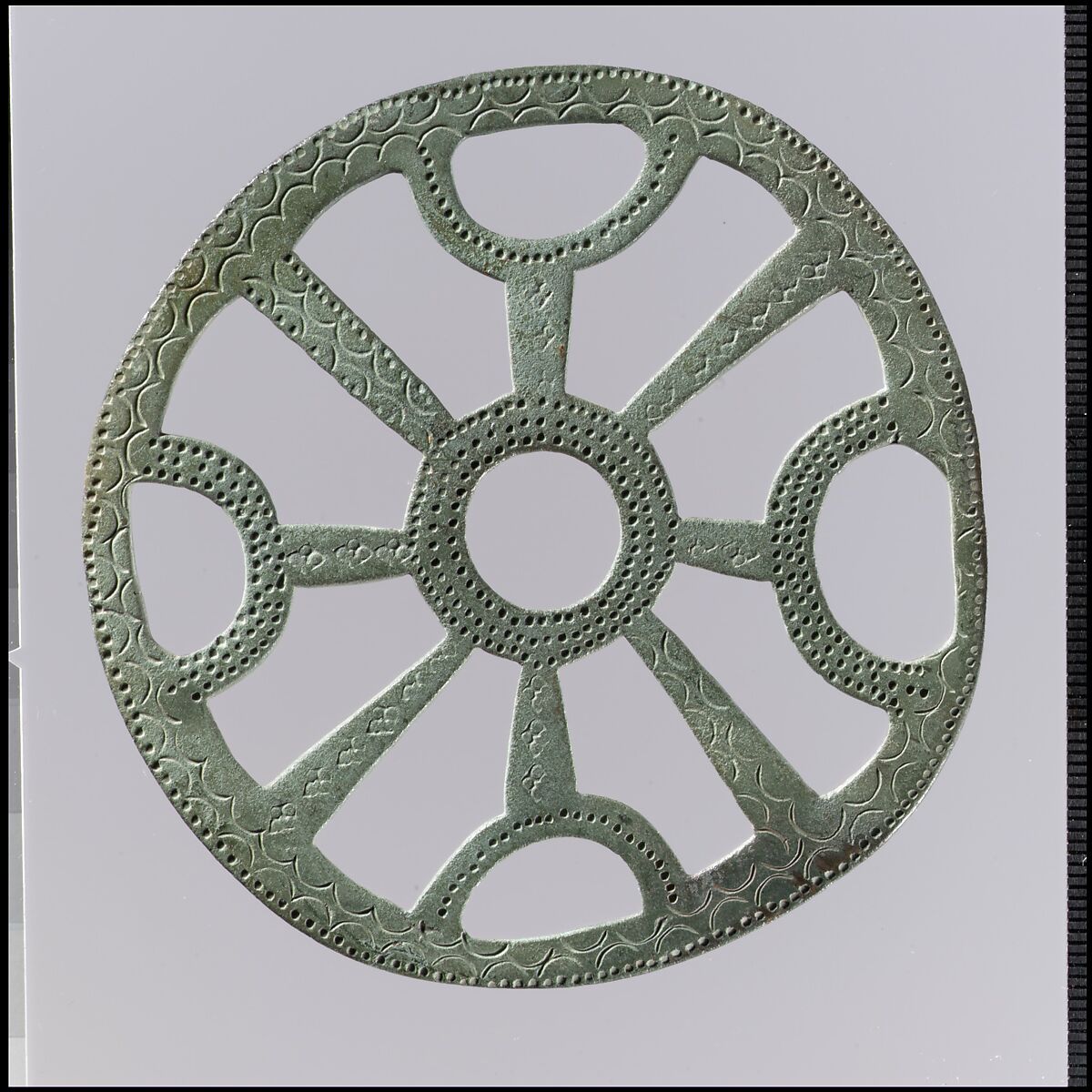 Openwork Belt Fitting, Copper alloy, Frankish 