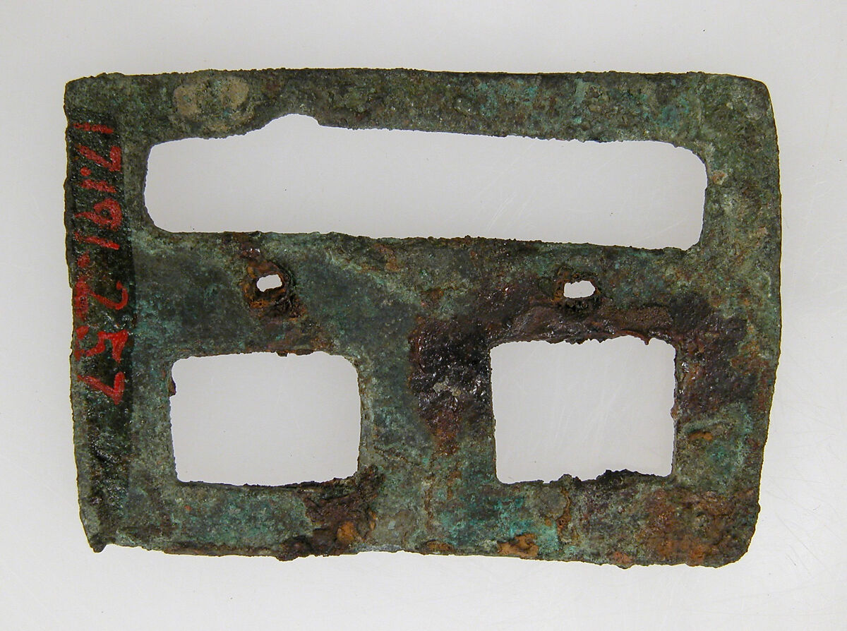 Flat Rectangular Plaque, Copper alloy, Frankish 