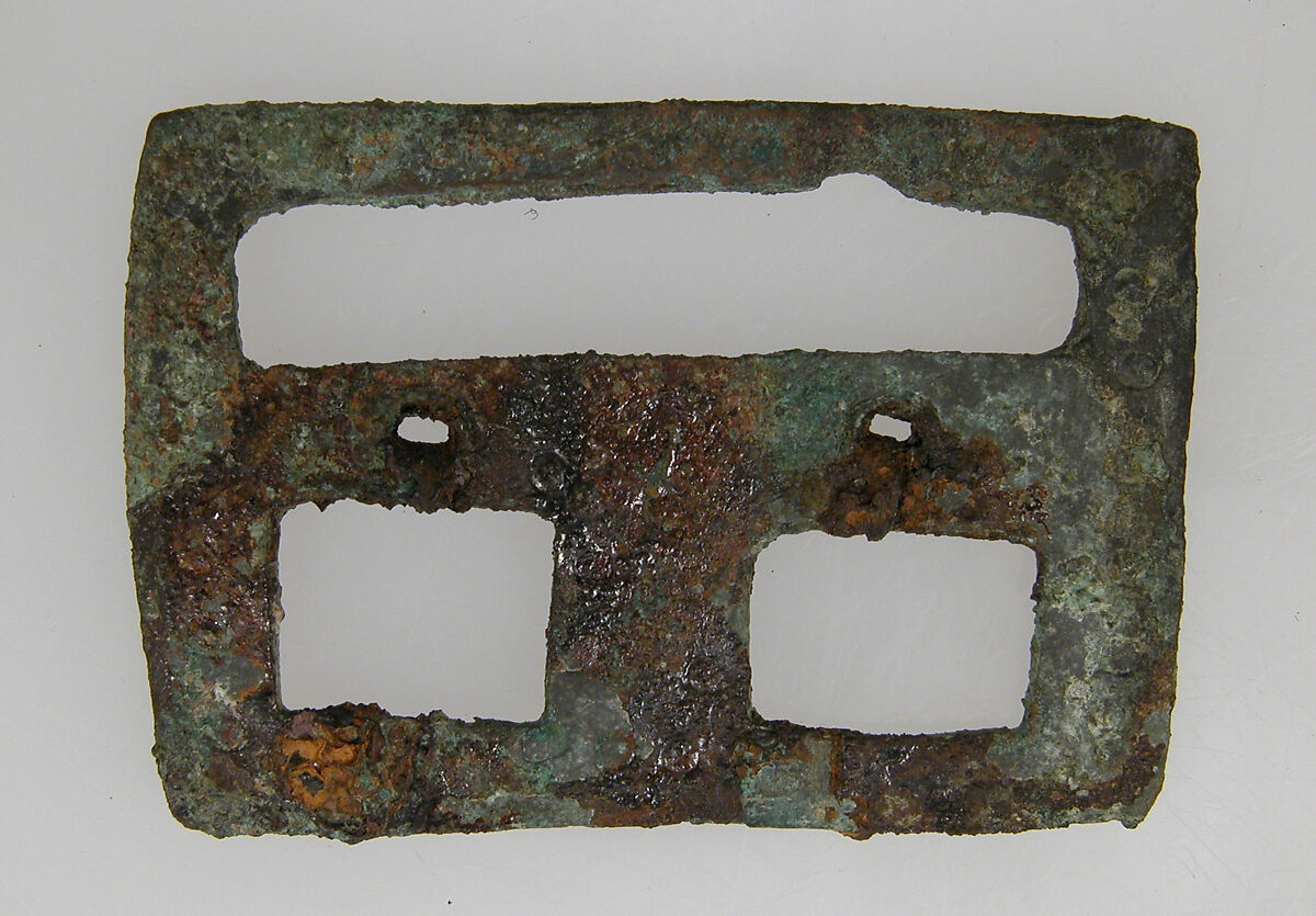 Flat Rectangular Plaque, Copper alloy, Frankish