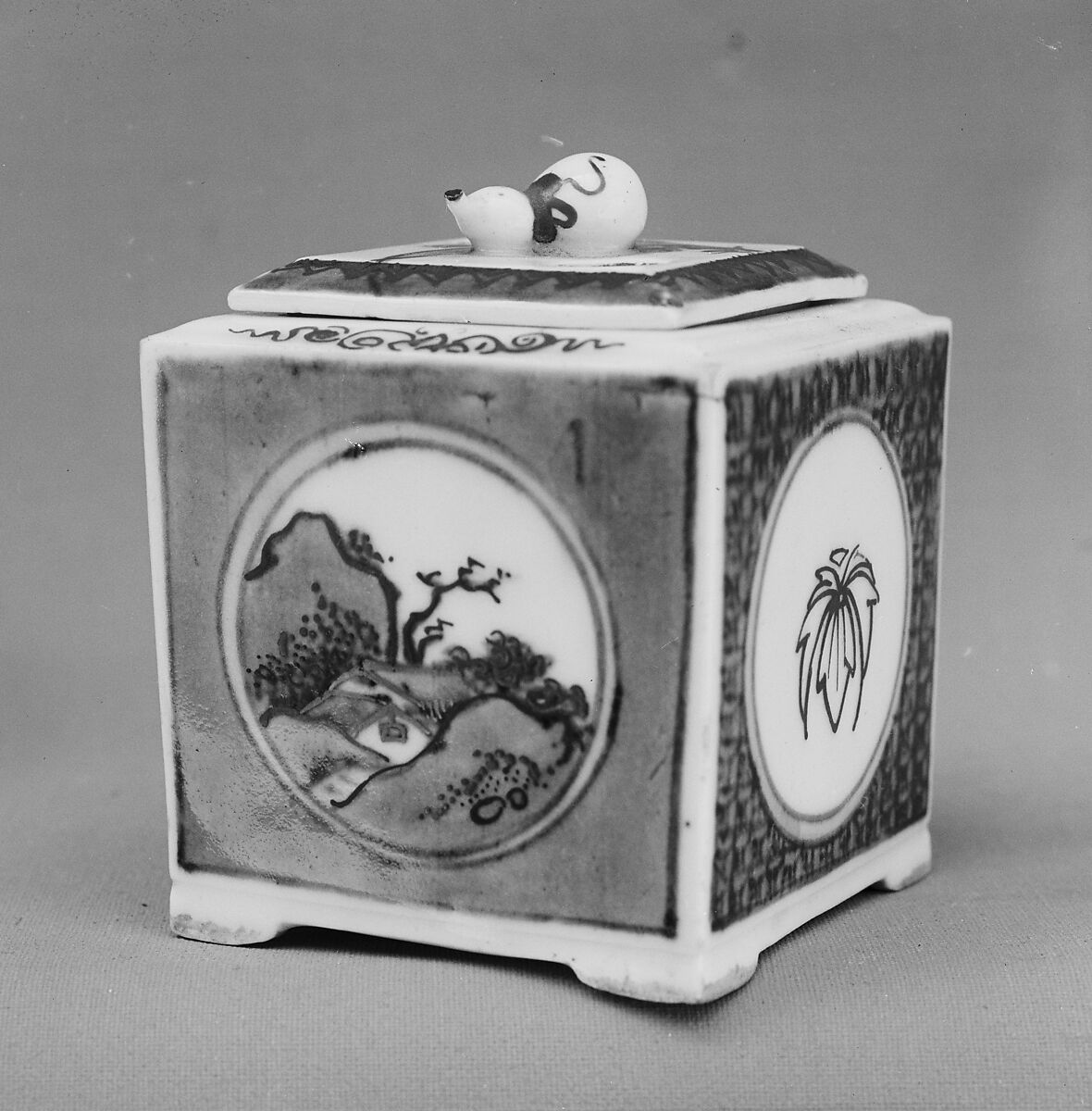 Incense Burner, White porcelain decorated in blue under the glaze (Hizen ware, Kutani type), Japan 