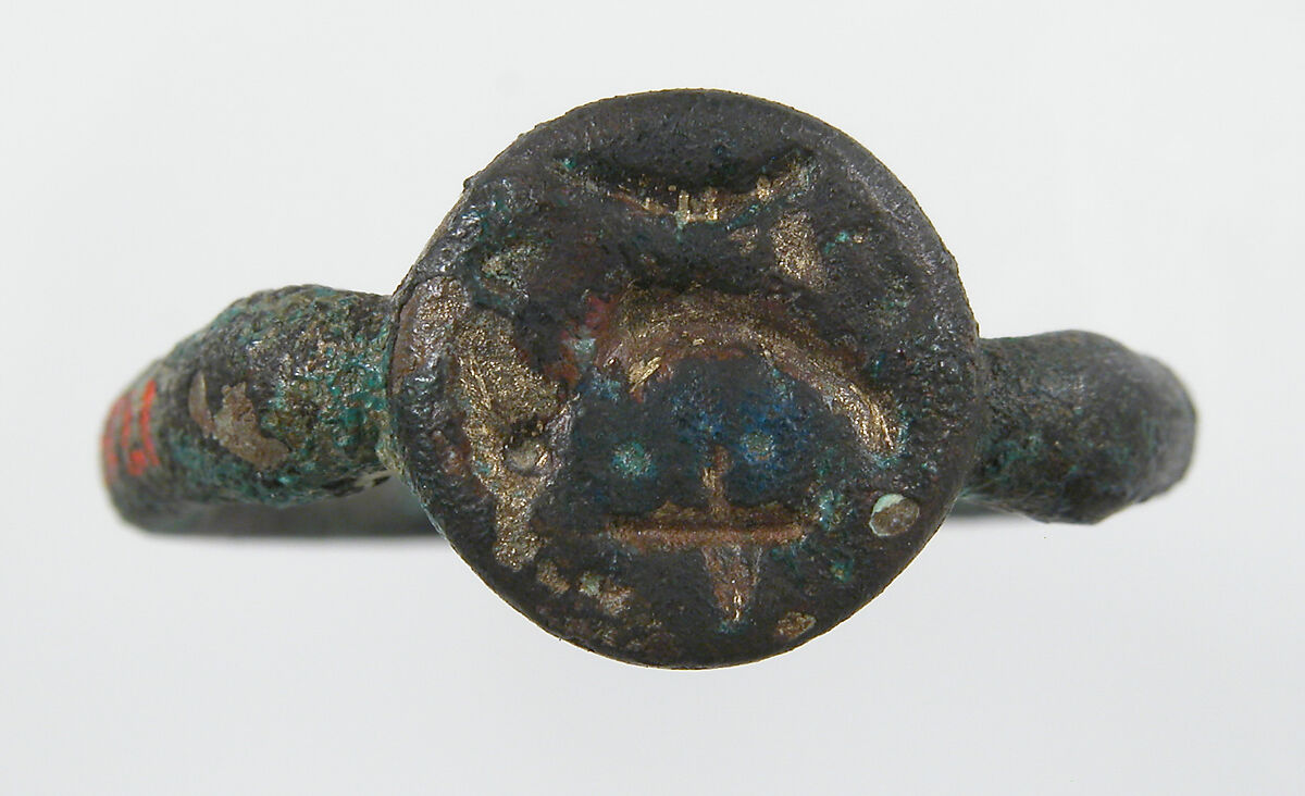 Finger Ring, Copper alloy, traces of gilding, Frankish 