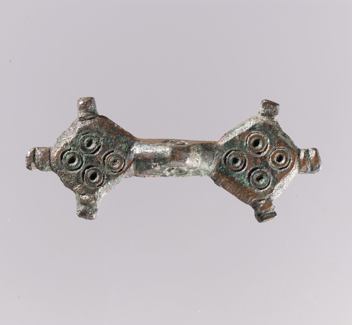 Equal-Arm Brooch, Copper alloy, Frankish