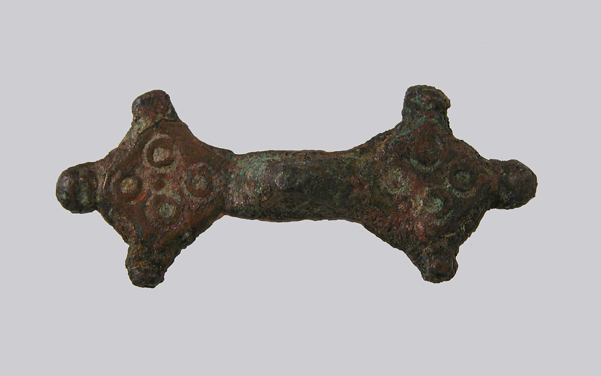 Bow Brooch, Copper alloy, Frankish 