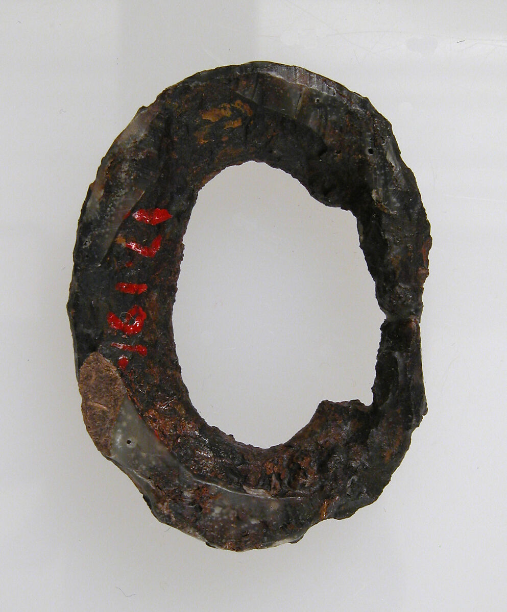 Loop and Plate of a Belt Buckle, Iron, silver and brass inlay, Frankish