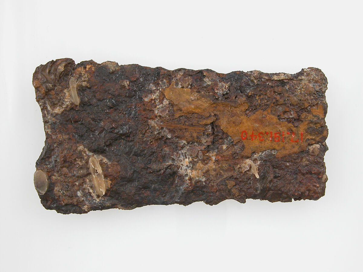 Belt Plate, Iron, silver inlay, Frankish or Burgundian