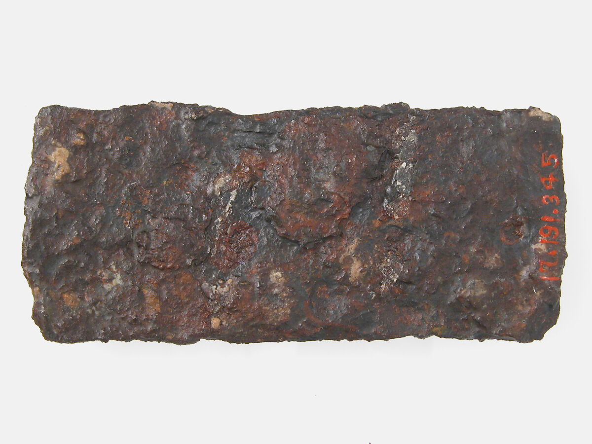 Belt Plate, Iron, silver inlay, Frankish