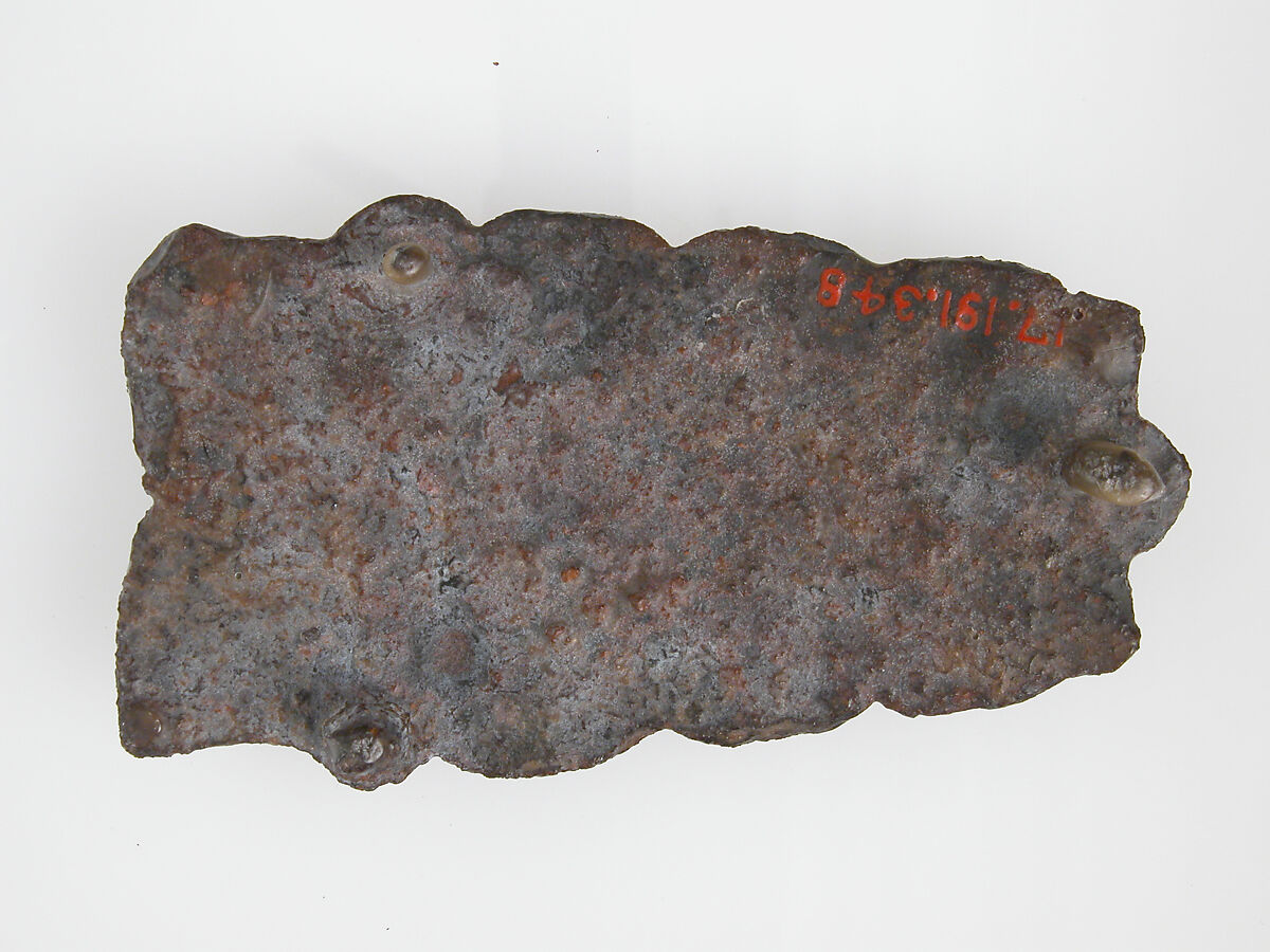 Belt Plate, Iron, silver, Frankish