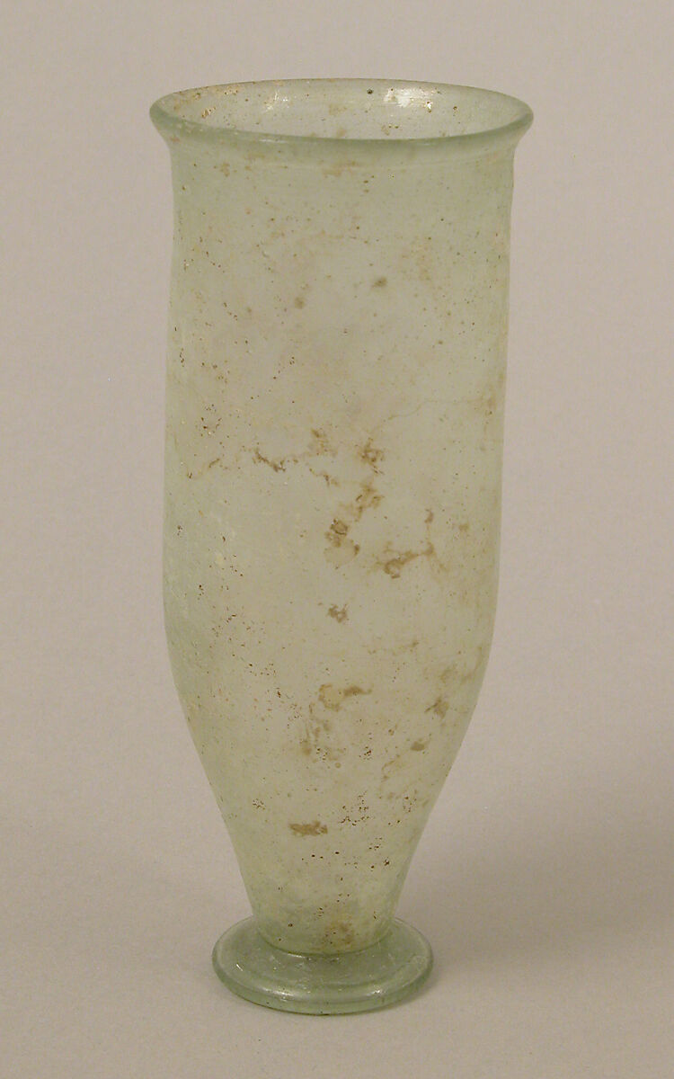 Footed Glass Beaker, Glass, Frankish 