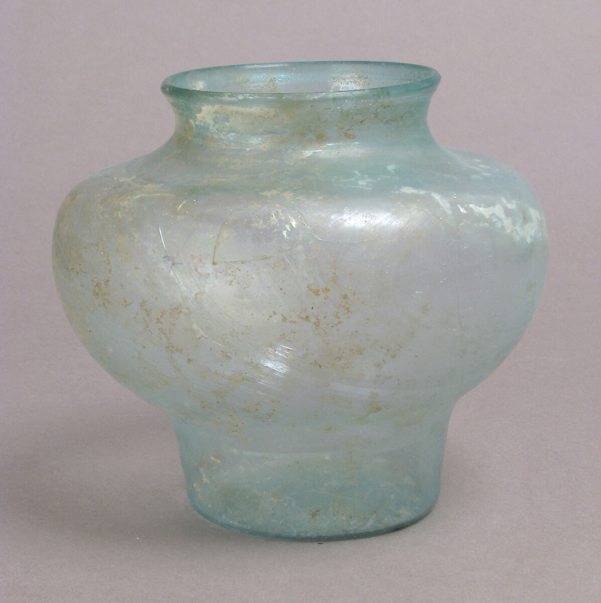 Globular Jar, Glass, Frankish 