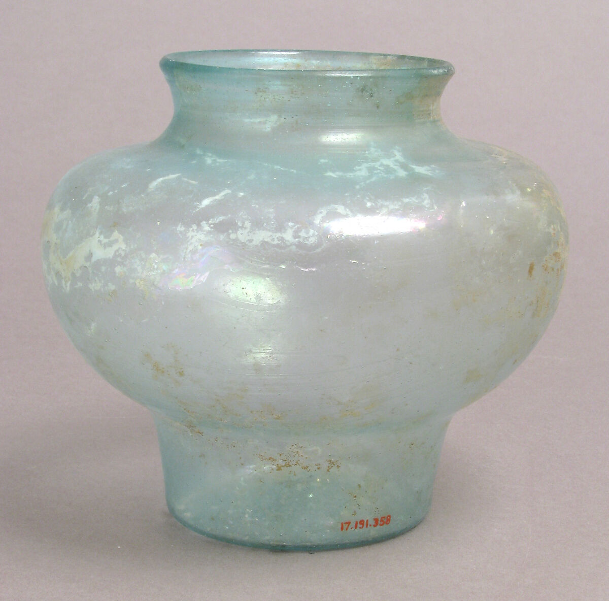 Globular Jar, Glass, Frankish