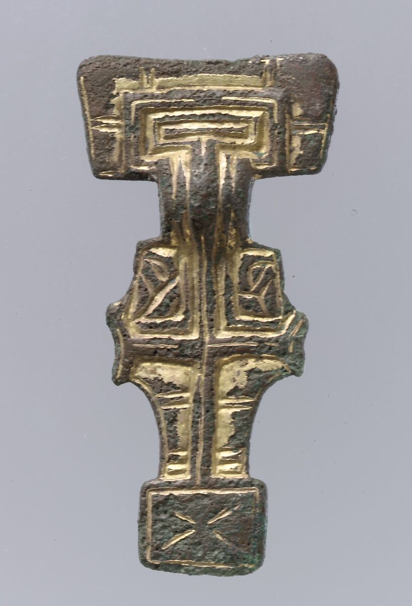 Square-Headed Brooch, Silver-gilt, Anglo-Saxon 