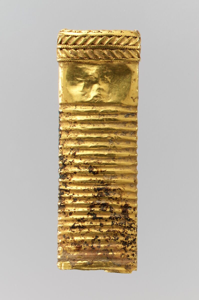 Mount from a Knife Handle, Gold, iron blade, Frankish