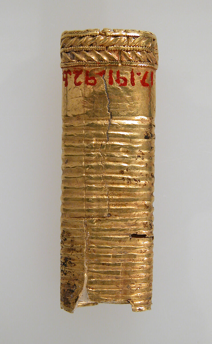 Mount from a Knife Handle, Gold, iron blade, Frankish