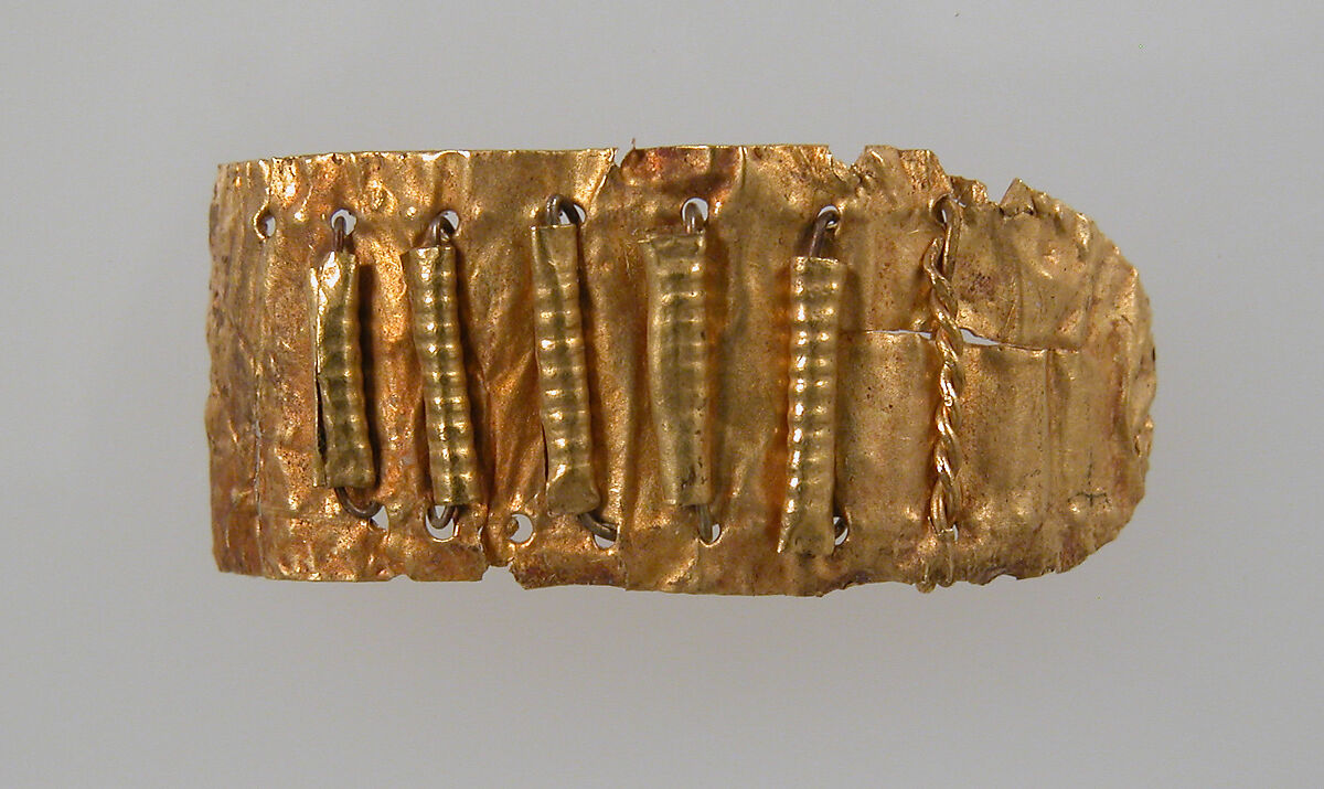Mount from a Knife Handle, Gold, iron blade, Frankish