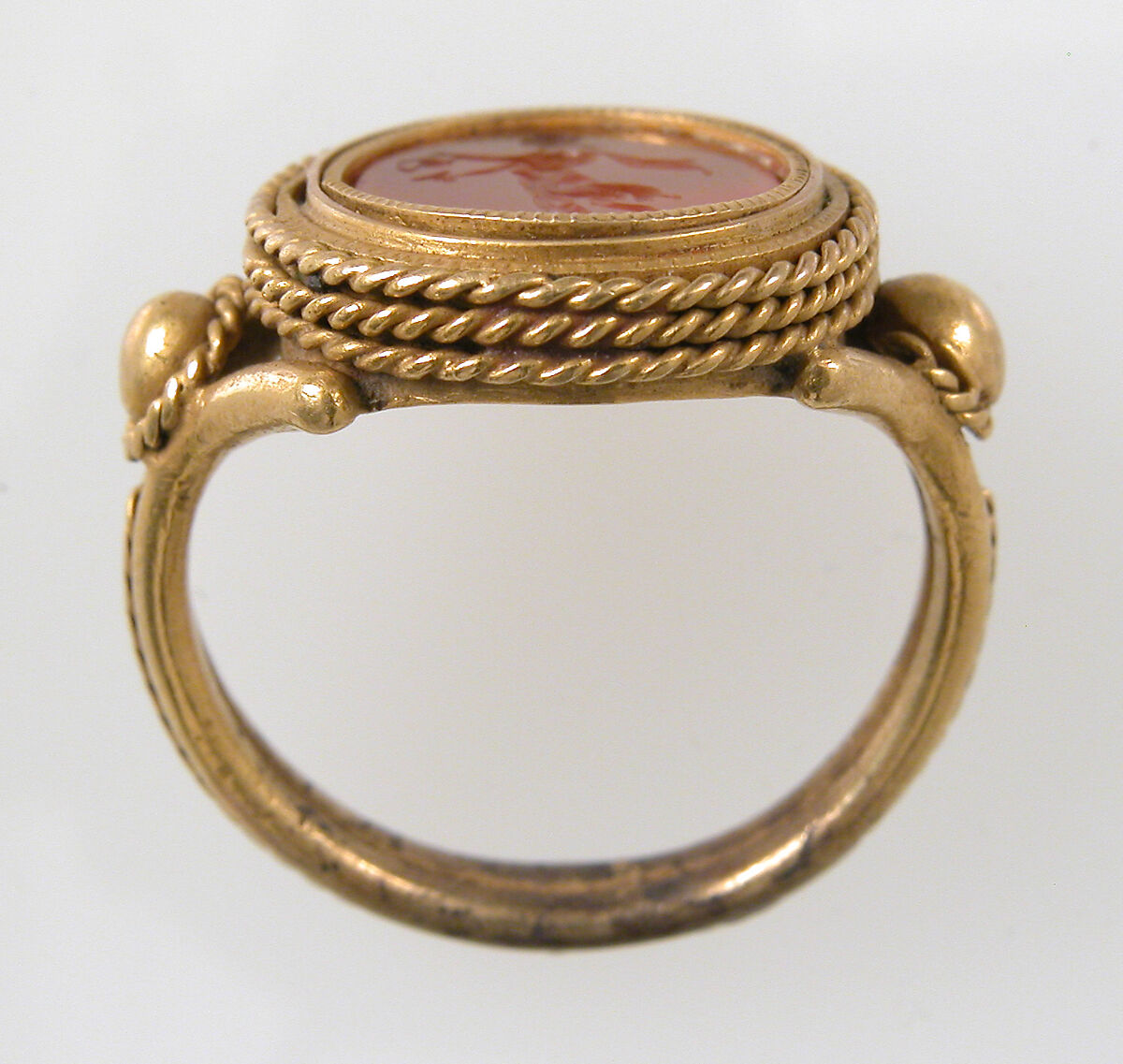 Finger Ring, Gold, intaglio, Italian