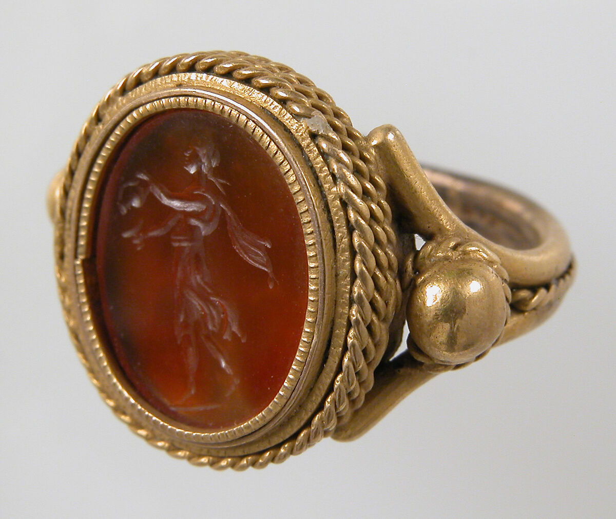 Finger Ring, Gold, intaglio, Italian