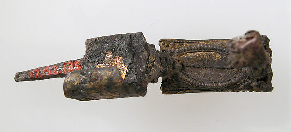 Bow Brooch, Gilded iron, Etruscan