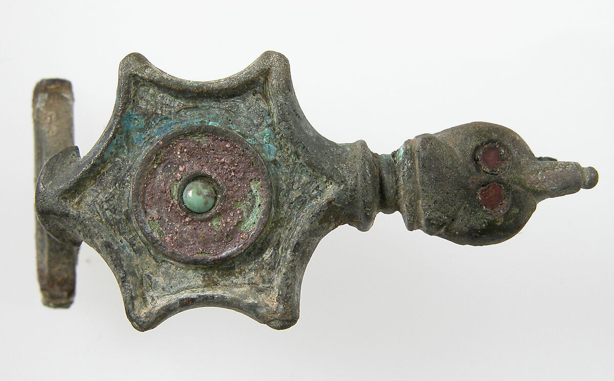 Bow Brooch, Champlevé enamel, bronze, Roman