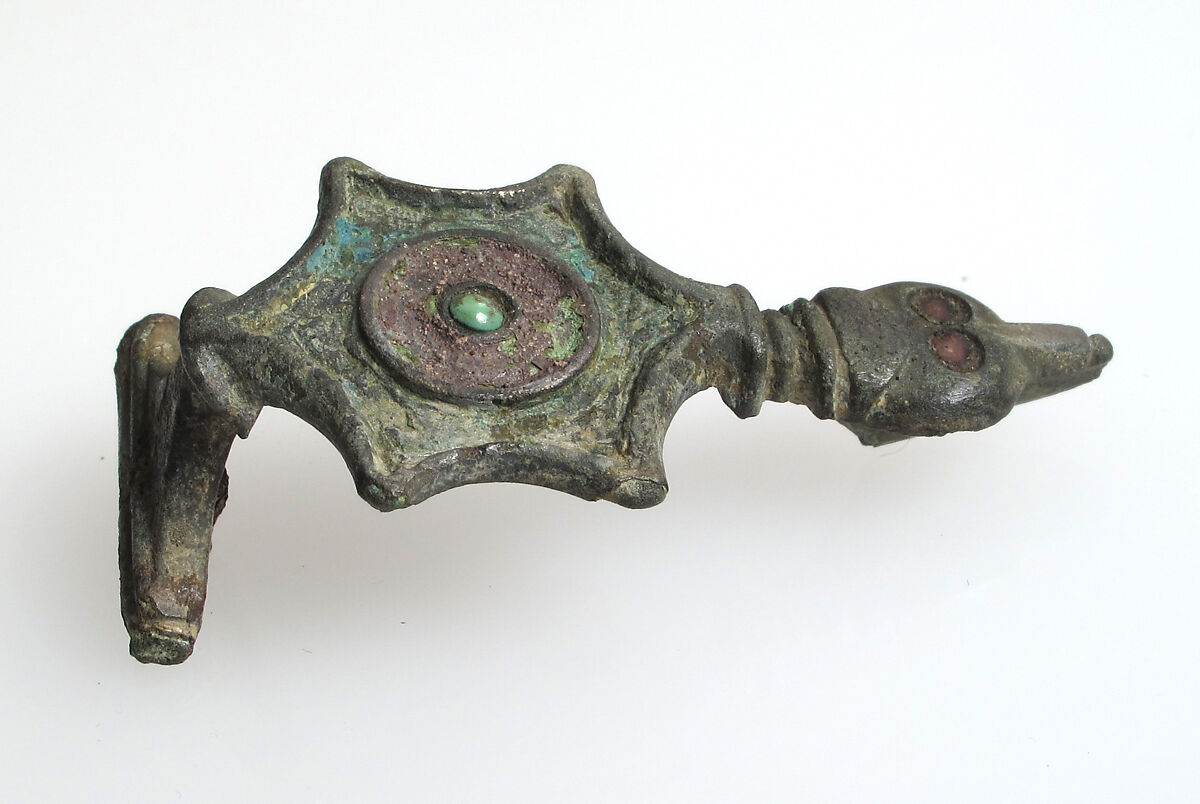 Bow Brooch, Champlevé enamel, bronze, Roman 