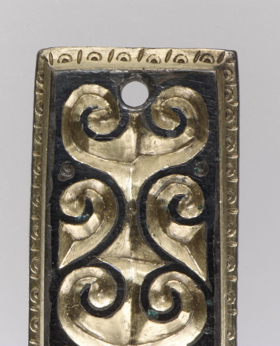 Mount for Spear-Shaft, Silver-gilt, niello, Late Roman