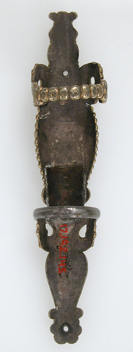 Mount for Spear Shaft, Silver-gilt, niello, Late Roman