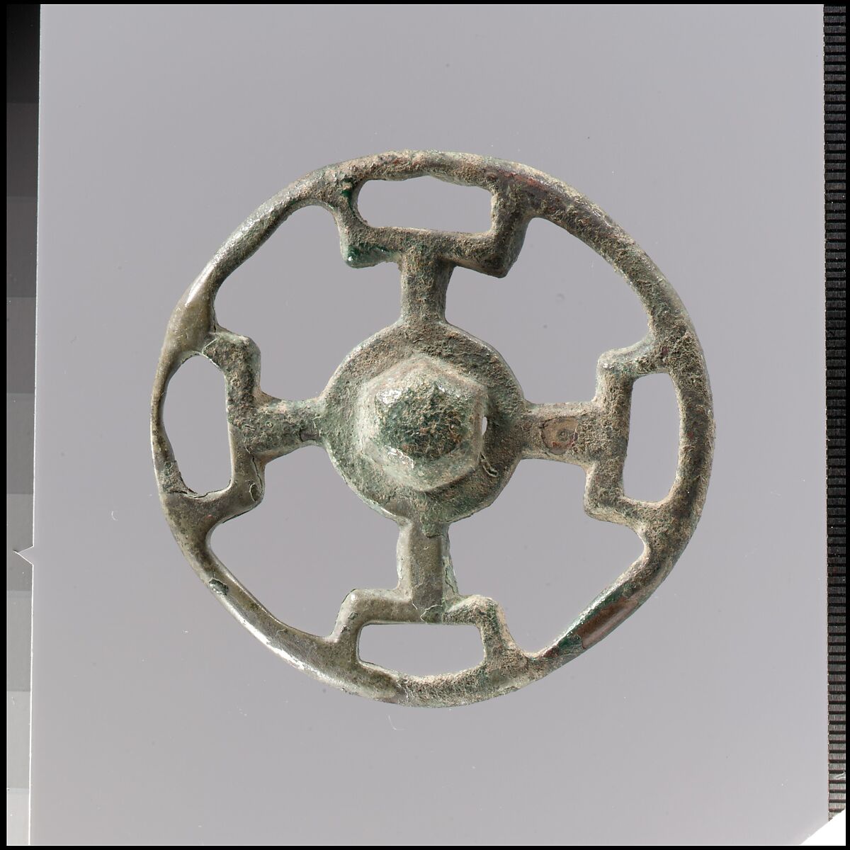 Openwork Belt Fitting, Copper alloy, Frankish 