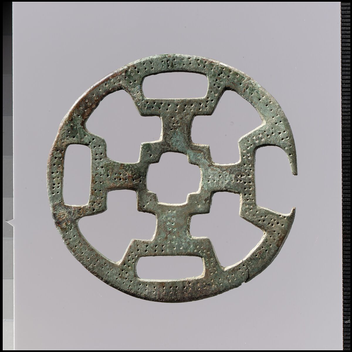 Openwork Belt Fitting, Copper alloy, Frankish 