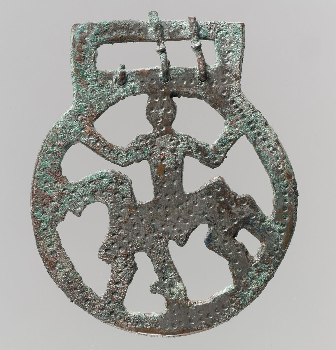 Openwork Belt Fitting, Copper alloy, "tinned" surface, Frankish 