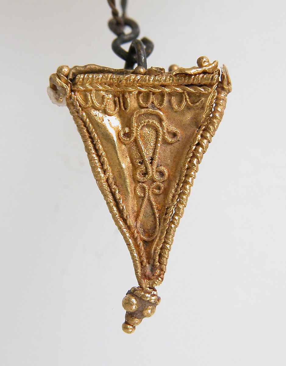 Pendant, Gold, rock crystal, Ostrogothic