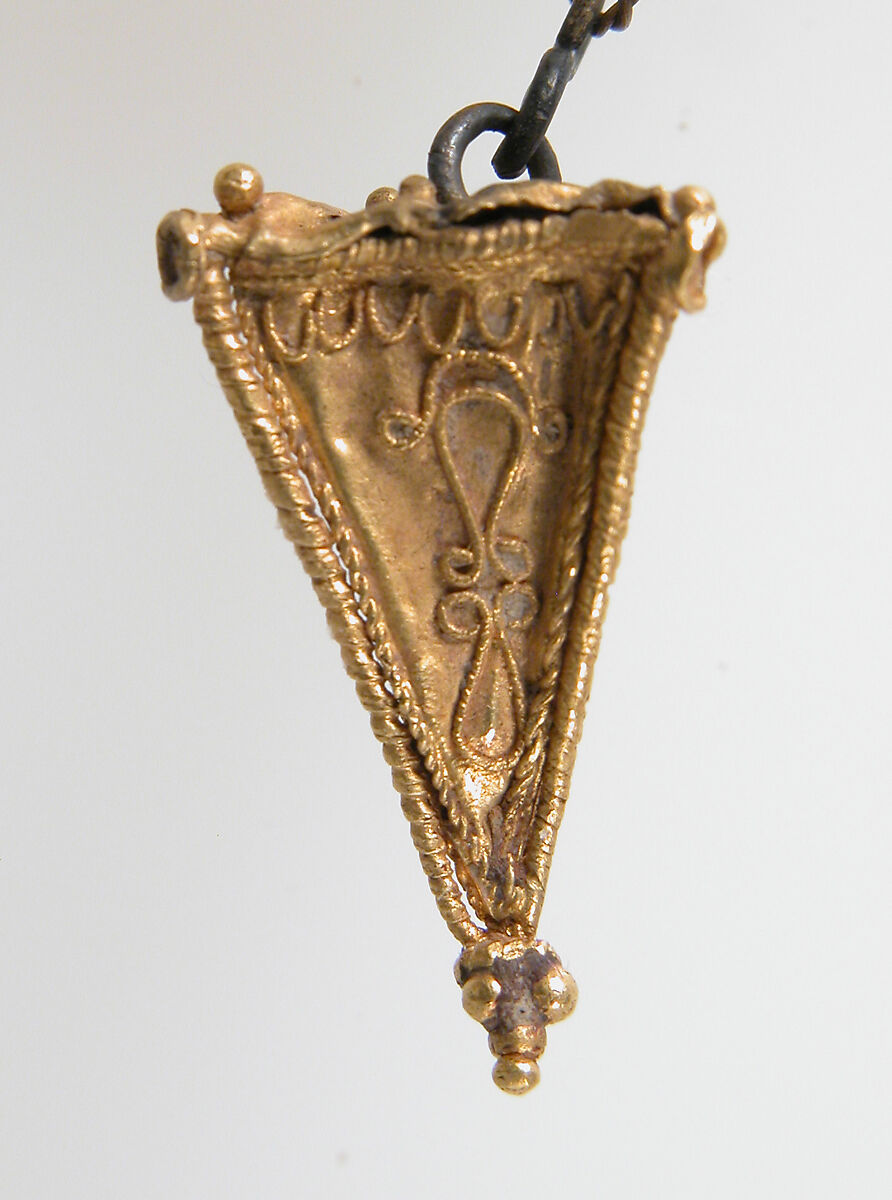 Pendant, Gold, rock crystal, Ostrogothic