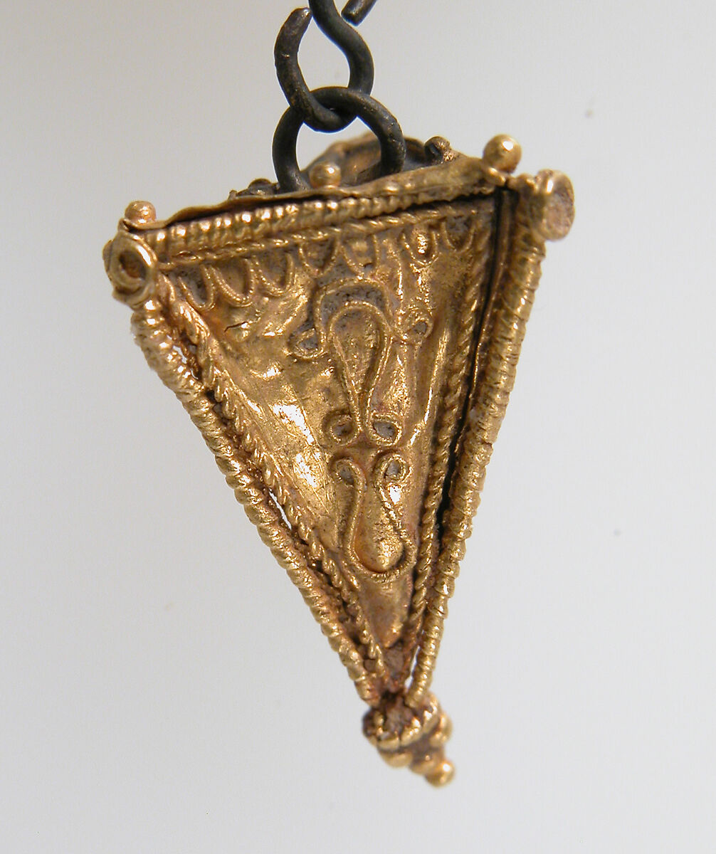 Pendant, Gold, rock crystal, Ostrogothic