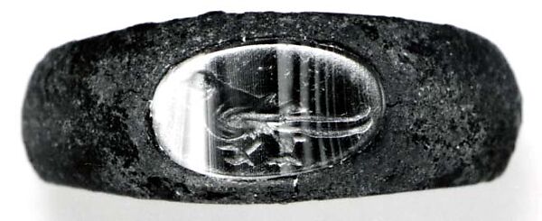 Finger Ring, Bronze, jasper intaglio, European