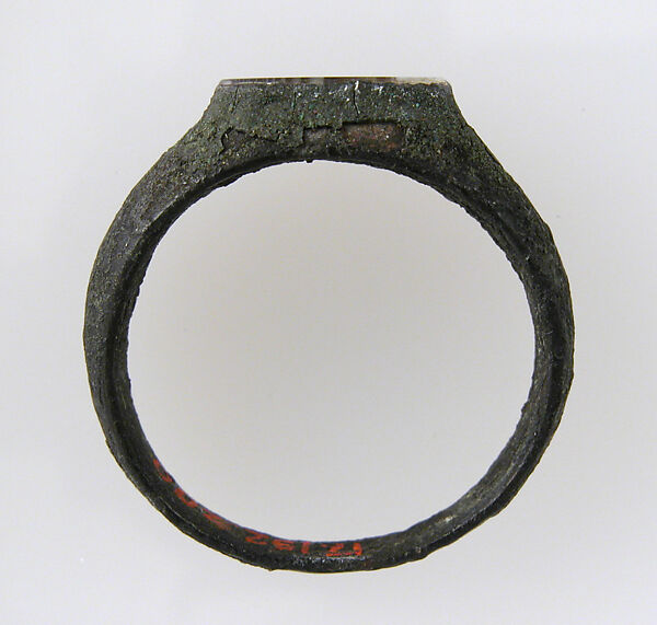 Finger Ring, Bronze, jasper intaglio, European