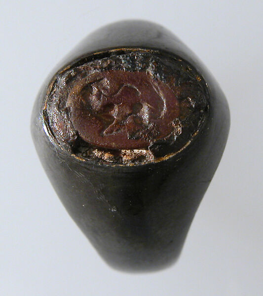 Finger Ring, Silver, carnelian (?) intaglio, European