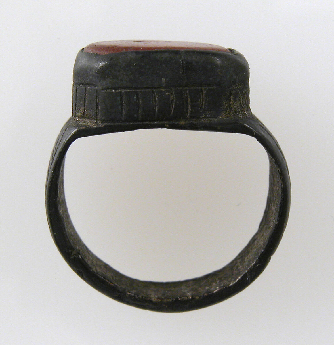 Finger Ring, Silver, carnelian, Frankish