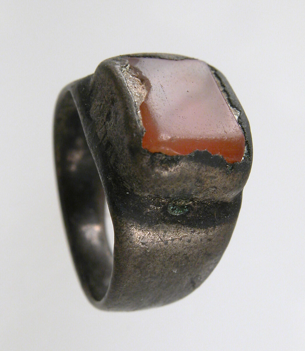 Finger Ring, Silver, onyx, Frankish 