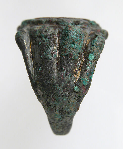 Finger Ring, Copper alloy, partial gilt, mock intaglio, European