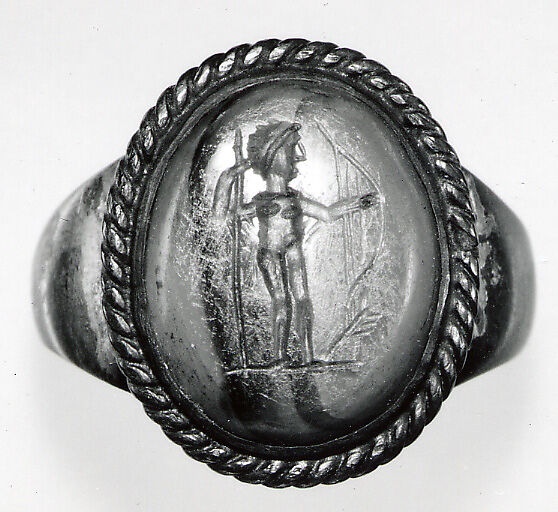 Finger Ring, Silver, sardonyx intaglio, European