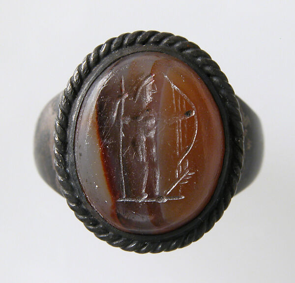 Finger Ring, Silver, sardonyx intaglio, European
