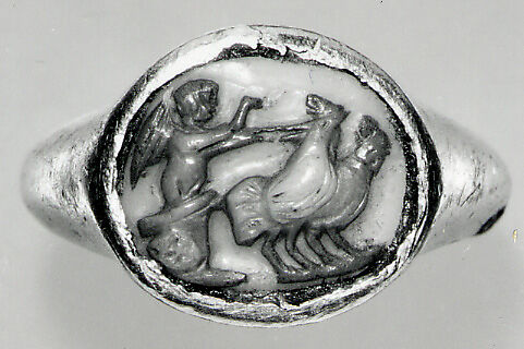 Finger Ring, Gold, red & white cameo, European